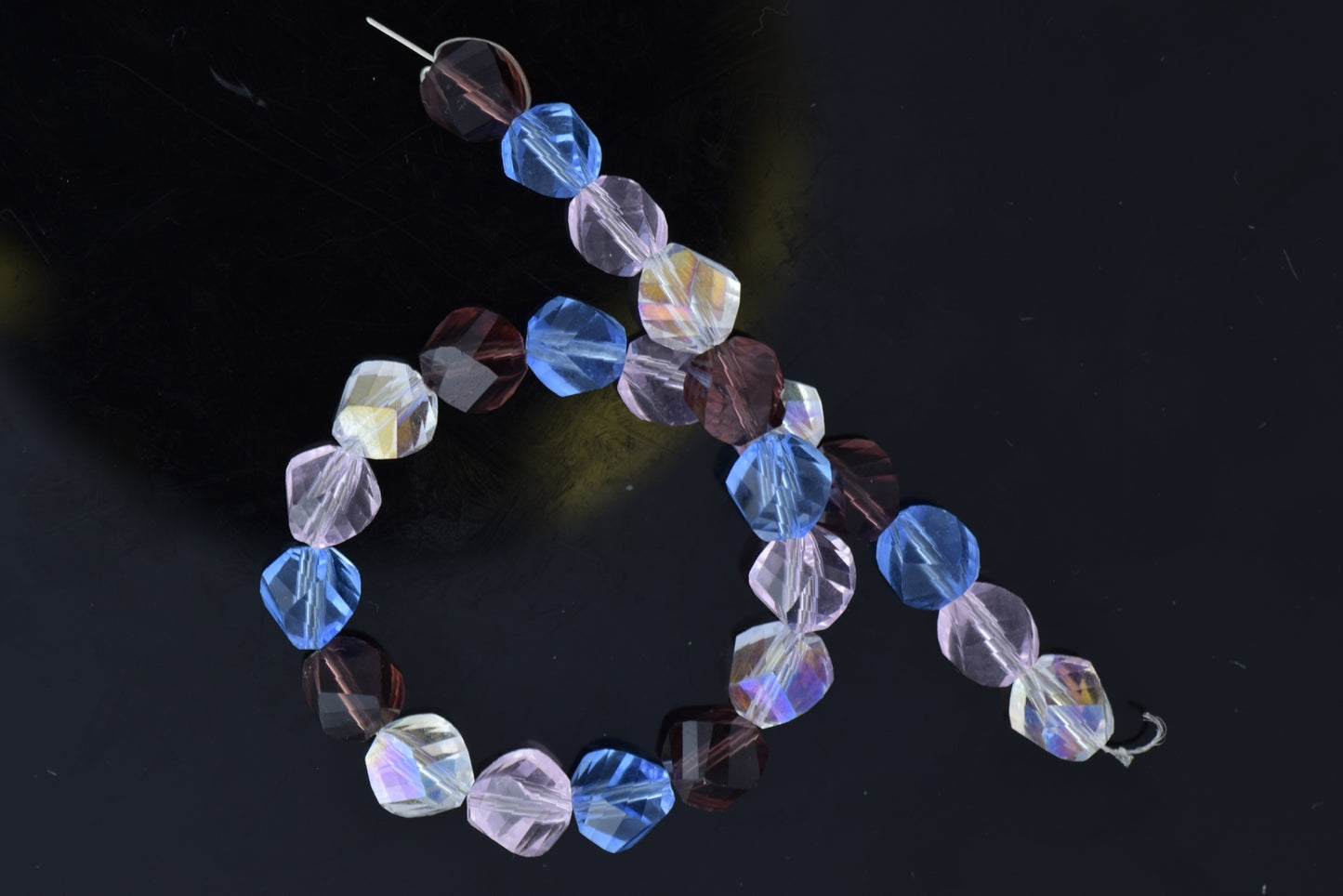 8mm Faceted Helix Fire-n-Ice Crystal