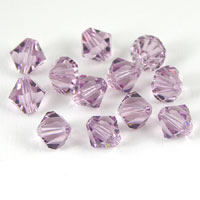 Swarovski Crystal 8mm Bicone Beads, Light Amethyst Purple, pk/12