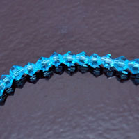 4mm Faceted Bi-cone Fire-n-Ice Crystal 16" Strand