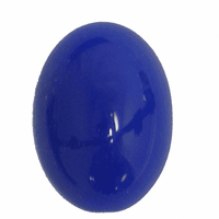 18x13mm Royal Blue Oval Cabochon, Flat Back lucite, pack of 12