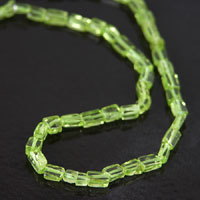 5x3mm Peridot (natural) Cube Beads, 16 inch strand