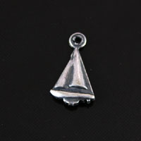 16x9mm Sailboat Charm, Classic Silver, pk/6