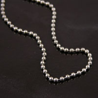 2.4mm Silver Beaded Ball Chain sold, 20 foot spool