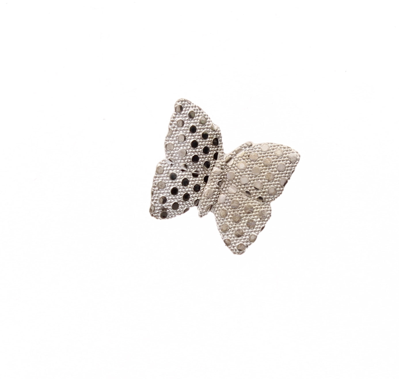 Bright Silver Finish Butterfly Stamping, PK/6, 9x8mm, 05027BRS/6