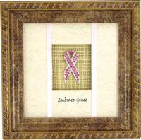 Breast Cancer Awareness -Embrace Grace- 7x7in Shadow Box ea
