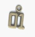 10mm 01 Charm, Vintage Gold, Pack of 6