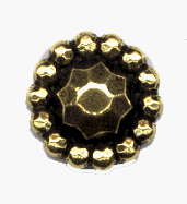 Antique Gold Finish FACET/BEAD Round EA