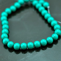 10mm Green Lucite Beads, 12in strand