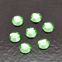 6mm Peridot Flatback, Preciosa Crystal, pk/12