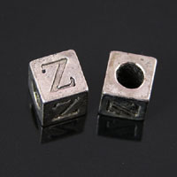 8mm Metal Cast Alphabead Z, pack of 12