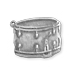 17x20mm Marching Drum, Classic Silver, pk/6