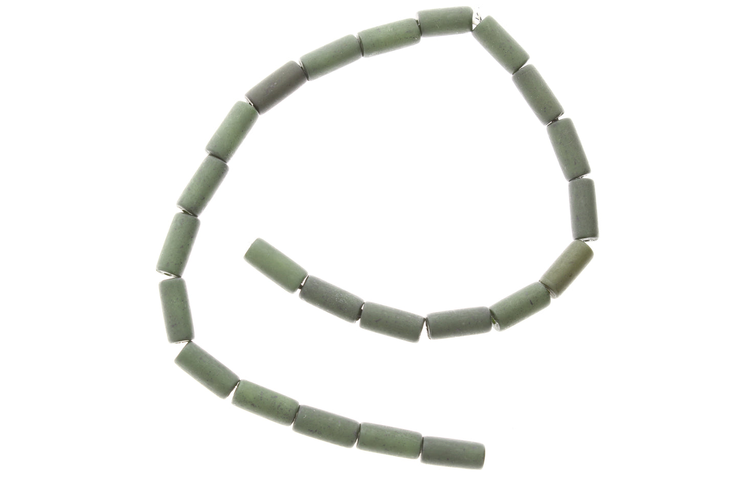 13mm Italian Forest-Green Lucite Tube Beads, 12 inch strand (8729.28)