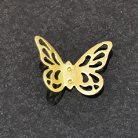 Filigree Butterfly, Raw Brass, Pk/6