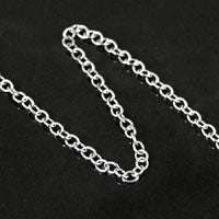 2mm Soldered Cable Chain, Silver, sold/ft