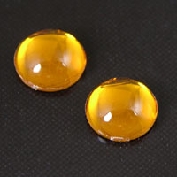 8mm Round Topaz Clear Acrylic Cabochon, pk/20