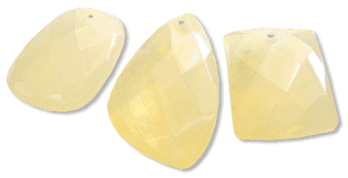 Pineapple Quartz Faceted Top Drill Bead, pack of 3