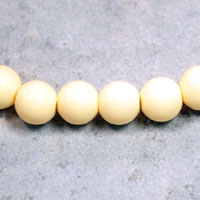 8mm Italian Ivory Bone Lucite Beads, 12 inch strand