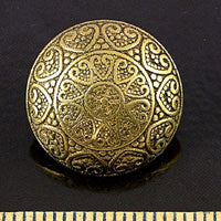 25mm Round Vintage Button, Antiqued Gold