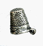 14mm Thimble Charm, Vintage Silver, 6 pack