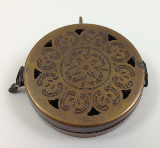 41mm Filigree Pill Box Shadowbox Pendants, antique brass , G2306.95 2ea