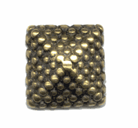 25mm Textured Pyramid Cabochon, Antique Gold, pack of 6
