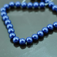 10mm Navy Lucite Beads, 12in strand