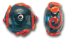 Czech Glass 14x8mm Rondel Teal Blue Beads, Sold in a Package of 6