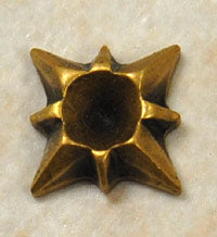 9mm setting for 5mm Chaton, Ant. Gold, pk/6