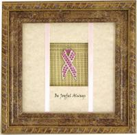 Breast Cancer Awareness -Be Joyful Always- 7x7in Shadow Box ea