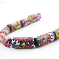 16x9mm Fimo Tube Beads, Sold by Strand