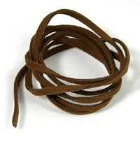 3mm Dark Brown Suede Flat Lace Cord, by the Yard