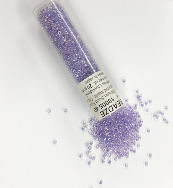 Japanese Glass Matsuno 11/0 Seed Beads, Lavender Am Approx. 2311 beads