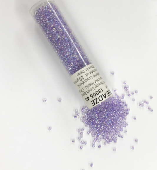Japanese Glass Matsuno 11/0 Seed Beads, Lavender Am  Approx. 2311 beads