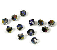 Swarovski Crystal 4mm Bicone Beads, Heliotrope, Sold by Dozen