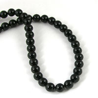 8mm Round Black Onyx Beads, 16 inch strand