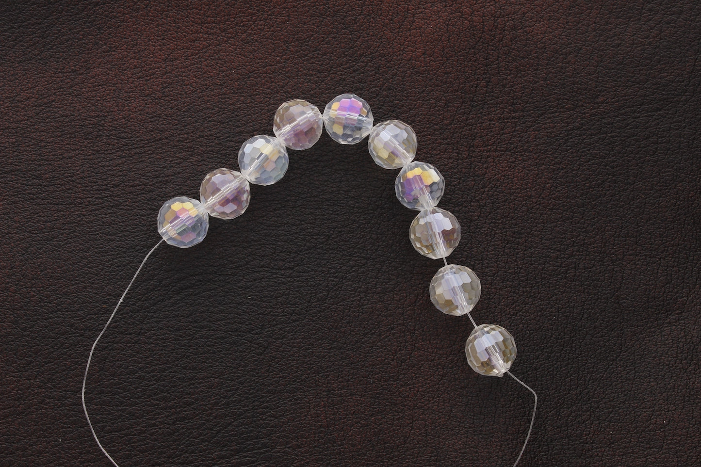 12mm Faceted Round Fire-n-Ice Crystal Beads, 16" Strand (7257.89)