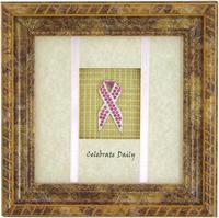Breast Cancer Awareness -Celebrate Daily- 7x7in Shadow Box