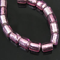 12x8mm Purple Glass Cube Beads, Sold by Strand