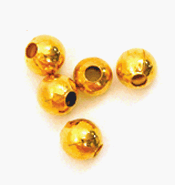 3mm Round Metal Spacer Beads, Gold, pack of 144