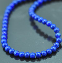 6mm Lapis Blue Lucite Beads, 12 inch strand