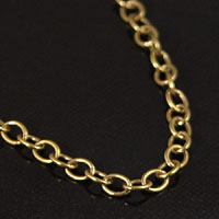 2mm Soldered Cable Chain, Antiqued Gold, sold/ft