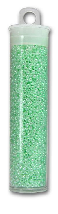 Matsuno 11/0 Seed Beads, Ceylon R/PstGrn, Approximately 19 Grams (Approx. 2574 beads)