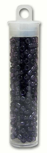 Matsuno 6/0 Seed Beads, Transparent Dark Amethyst, Approximately 16 Grams (Approx. 409 beads)