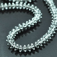 4x7mm Star Shaped Spacer, Antiqued Classic Silver Beads, strand
