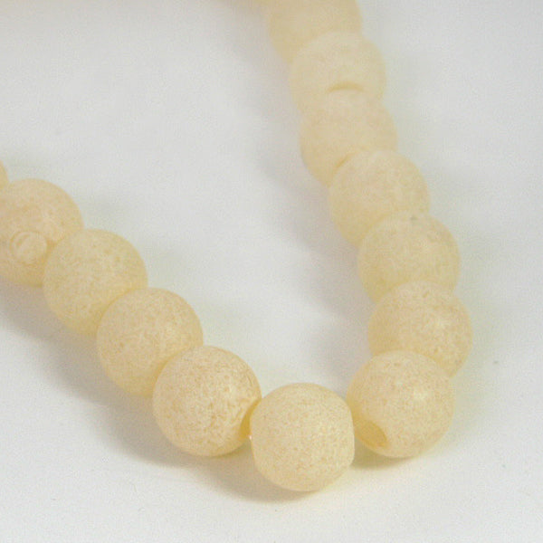 12mm Rounnd Peach Frost bead, stra