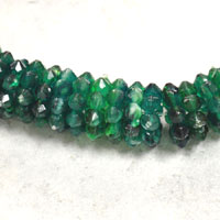 14mm Italian Emerald Snowflake Lucite Beads, 12 inch strand.