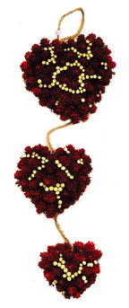 5.5x17 in Red Heart Garland