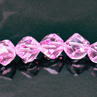 10mm Pink Faceted Helix Fire-n-Ice Crystal 16" Strand