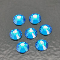6mm Capri Blue(bright blue) Flatback, Preciosa Crystal, pk/12