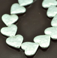 Hammered Heart, Classic Silver, strand